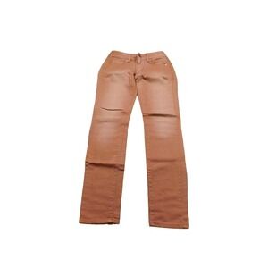 American Eagle Women Sz 0 Regular Peach Skinny Stretch Jeans Soft Denim Pink